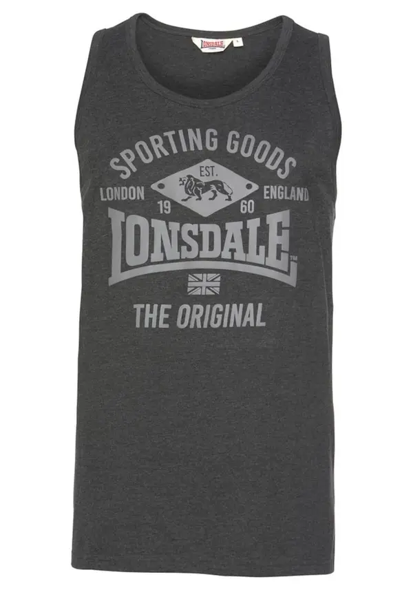 LONSDALE LONSDALE Majica 'Pilton'  antracit siva / svijetlosiva