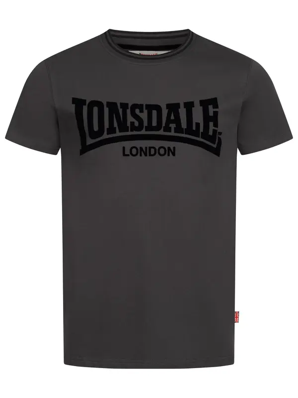 LONSDALE LONSDALE Majica 'POTTERNEWTON'  antracit siva / crna
