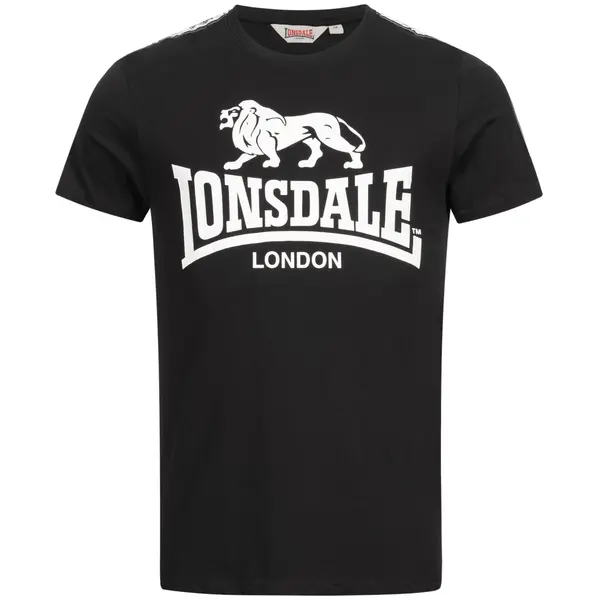 LONSDALE LONSDALE Majica 'Sheviock'  crna / bijela