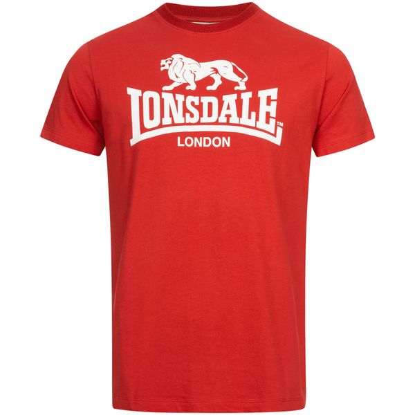 LONSDALE LONSDALE Majica 'ST. ERNEY'  crvena / bijela
