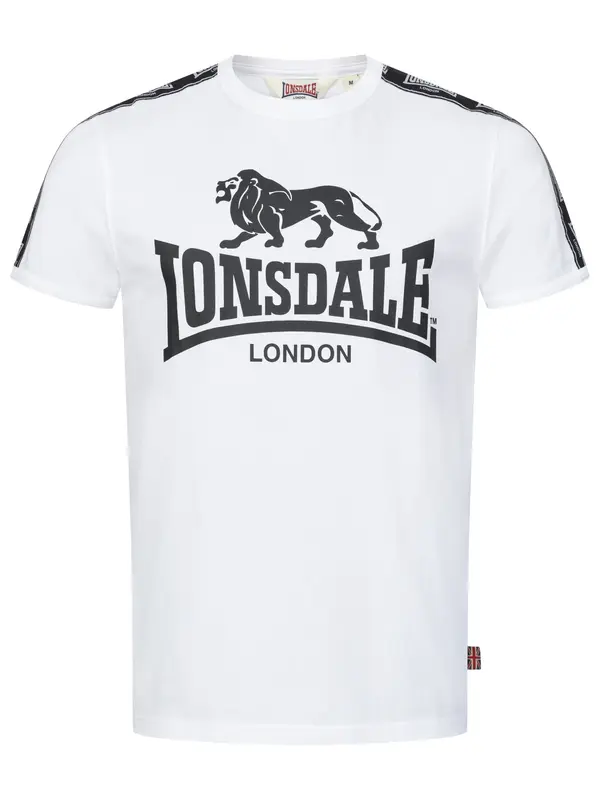 LONSDALE LONSDALE Majica 'Stour'  crna / bijela
