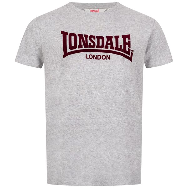 LONSDALE LONSDALE Majica  tamno smeđa / siva melange