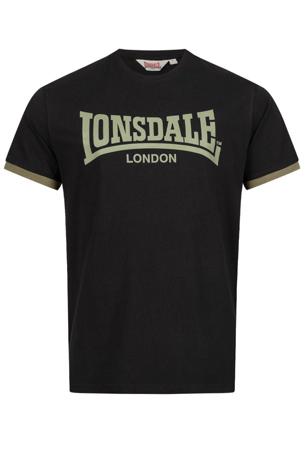 LONSDALE LONSDALE Majica 'TOWNHEAD'  maslinasta / crna