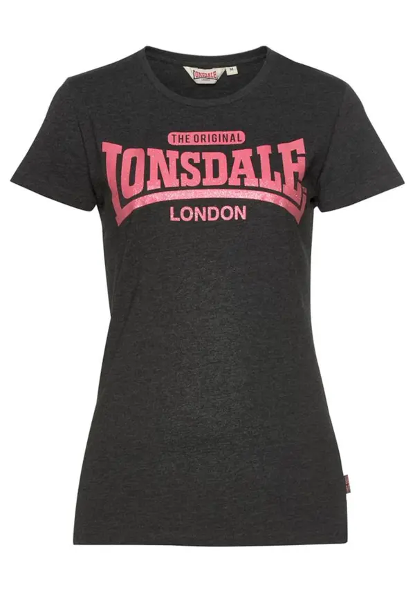 LONSDALE LONSDALE Majica 'Tulse'  malina / crna melange