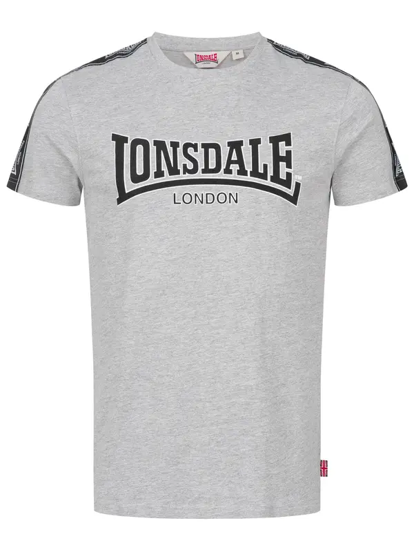 LONSDALE LONSDALE Majica 'Vementry'  siva melange / crna / bijela