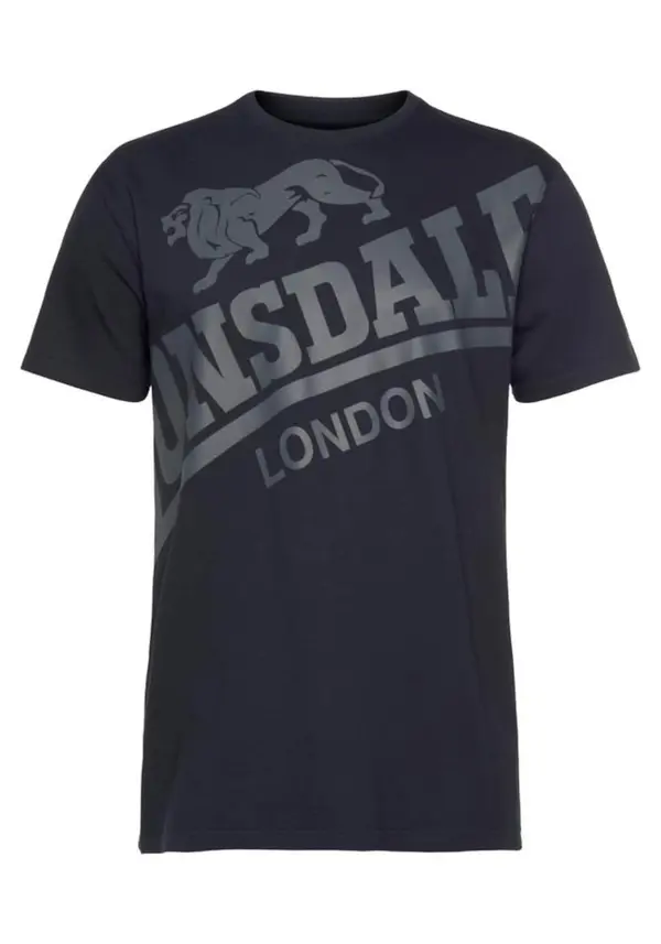 LONSDALE LONSDALE Majica 'Watton'  morsko plava / siva