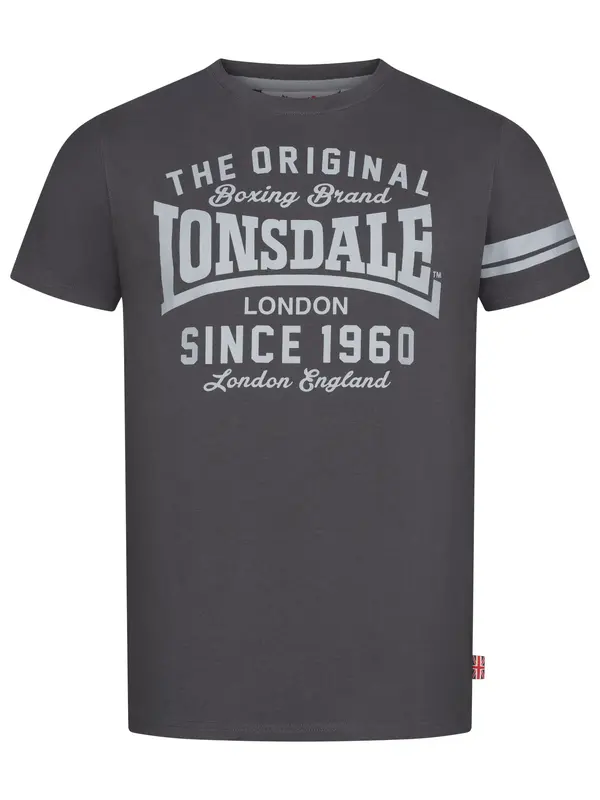 LONSDALE LONSDALE Majica 'Winnard'  antracit siva / svijetlosiva