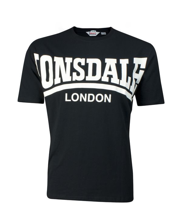 LONSDALE LONSDALE Majica 'York'  crna / bijela