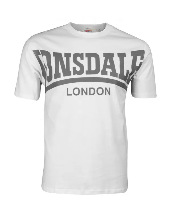 LONSDALE LONSDALE Majica 'York'  tamo siva / prljavo bijela