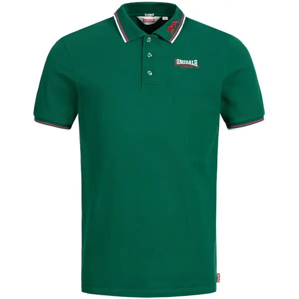 LONSDALE LONSDALE Majica  zelena / crvena / bijela