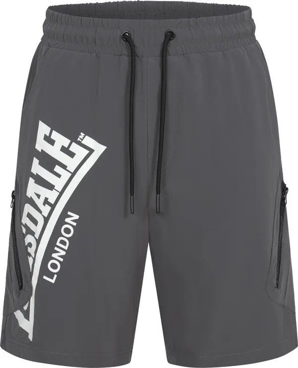 LONSDALE LONSDALE Sportske hlače 'Alresford'  tamo siva / bijela