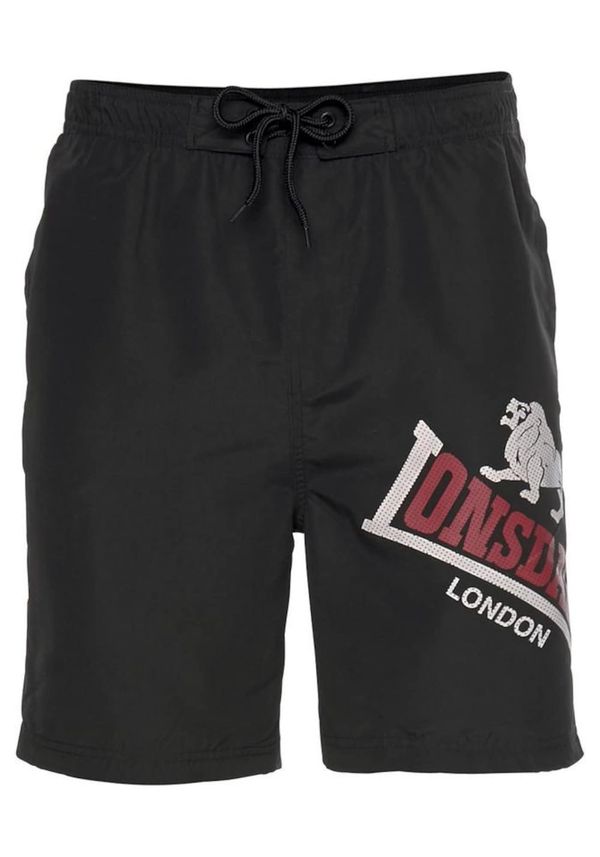 LONSDALE LONSDALE Surferske kupaće hlače  svijetlosiva / tamno crvena / crna