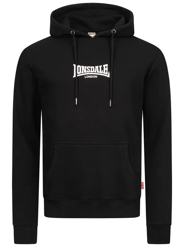LONSDALE LONSDALE Sweater majica 'Beetham'  crna / bijela