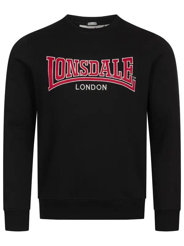 LONSDALE LONSDALE Sweater majica 'Berger LP181'  crvena / crna / bijela