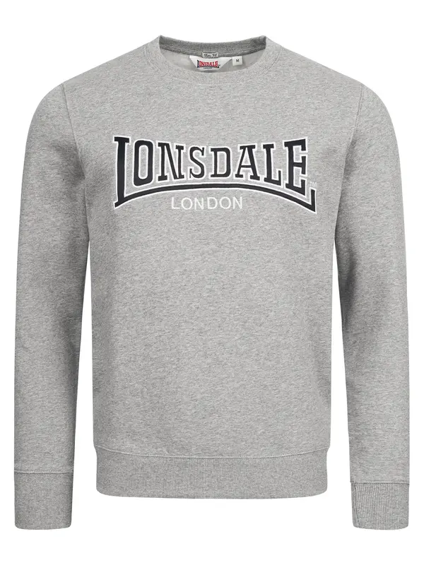 LONSDALE LONSDALE Sweater majica 'Berger LP181'  noćno plava / siva melange / bijela