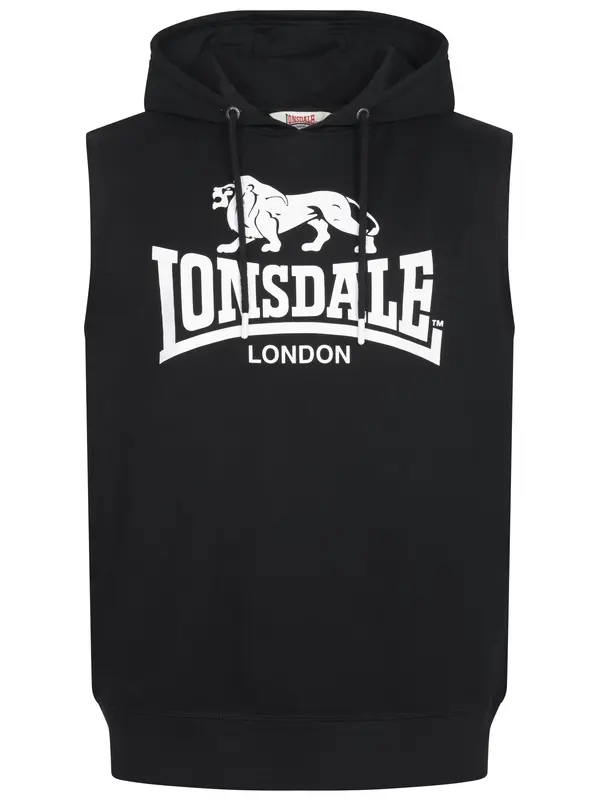 LONSDALE LONSDALE Sweater majica 'Bignor'  crna / bijela