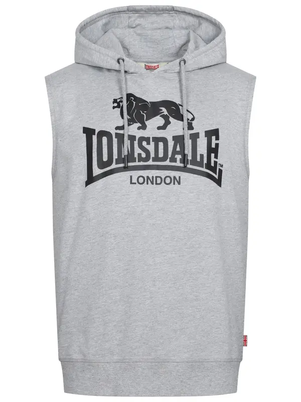 LONSDALE LONSDALE Sweater majica 'Bignor'  siva melange / crna