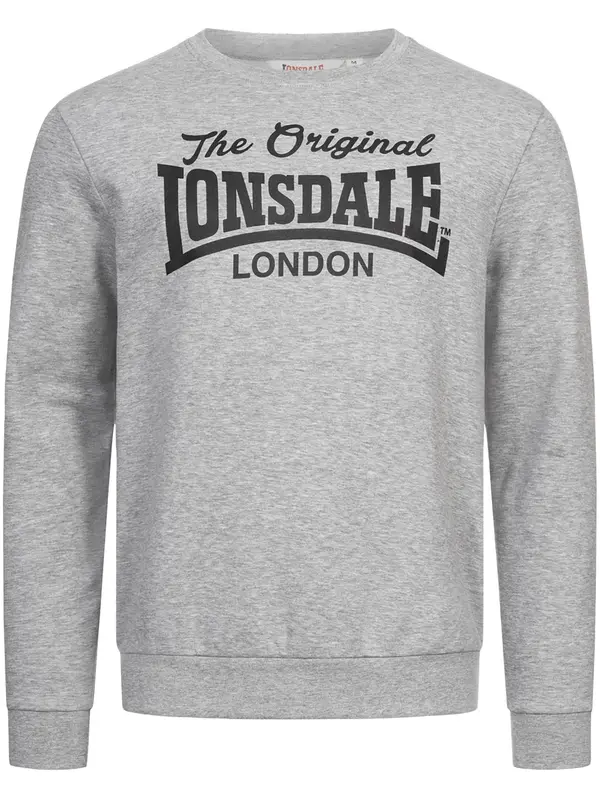 LONSDALE LONSDALE Sweater majica 'Burghead'  siva / crna