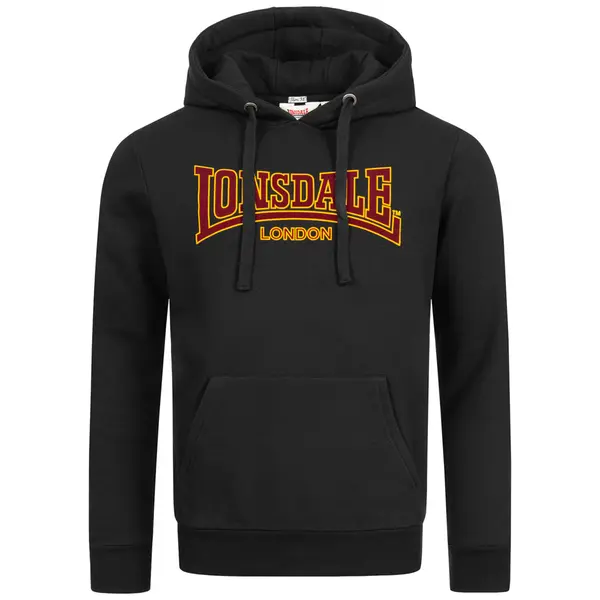 LONSDALE LONSDALE Sweater majica 'Classic'  narančasto žuta / crvena / crna