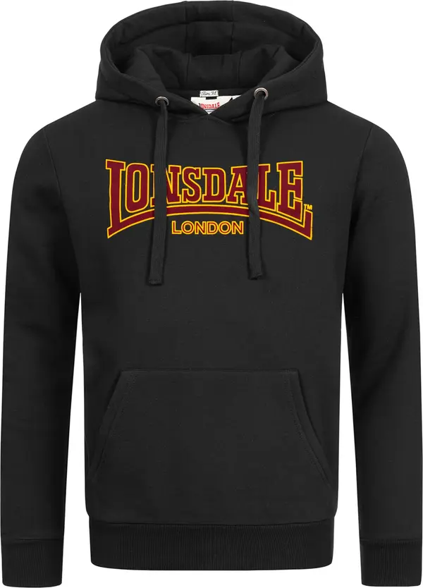 LONSDALE LONSDALE Sweater majica 'Classic'  narančasto žuta / crvena / crna