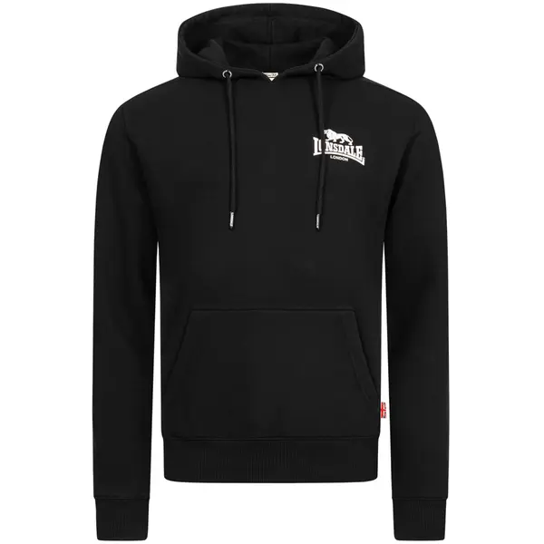 LONSDALE LONSDALE Sweater majica 'Claughton'  crna / bijela