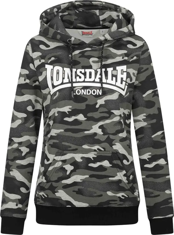 LONSDALE LONSDALE Sweater majica 'CLOUGH'  siva / antracit siva / svijetlosiva / crna