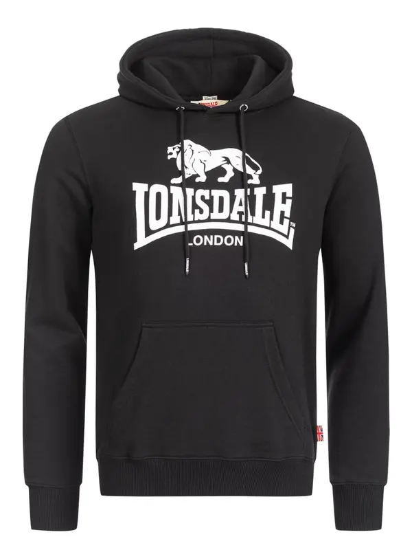 LONSDALE LONSDALE Sweater majica 'Fremington'  crna / bijela