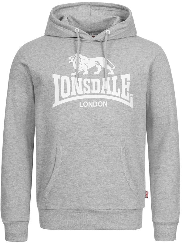 LONSDALE LONSDALE Sweater majica 'Fremington'  siva / bijela