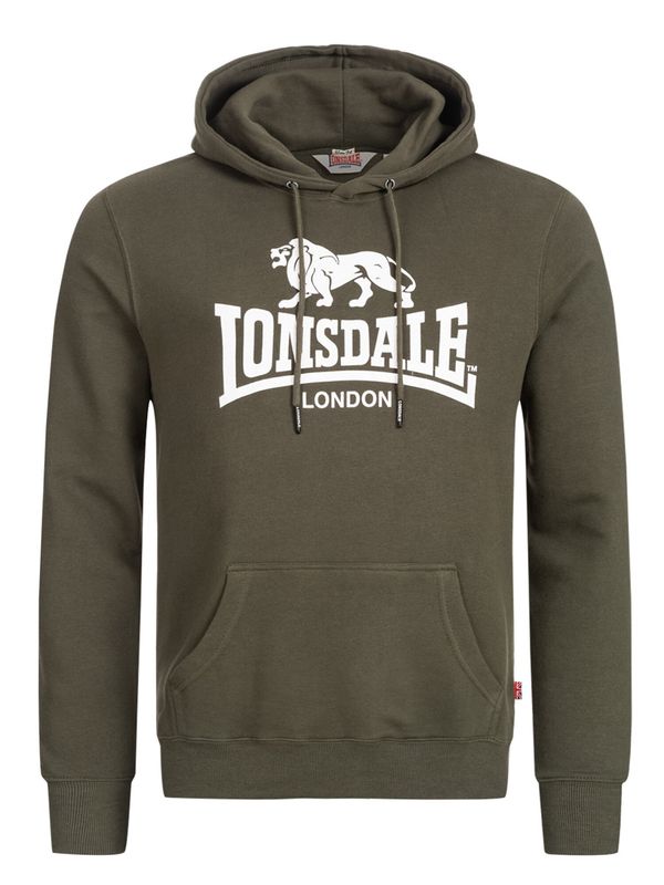 LONSDALE LONSDALE Sweater majica 'Fremington'  zelena / bijela