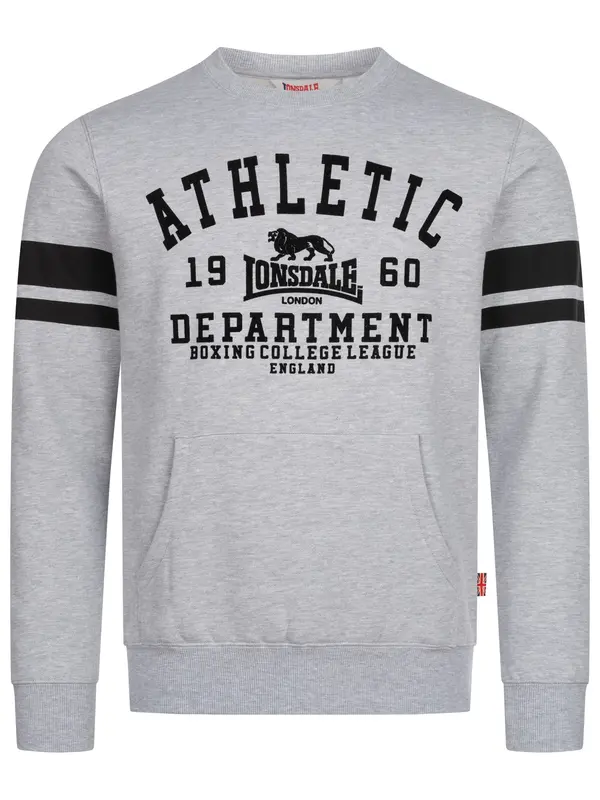 LONSDALE LONSDALE Sweater majica ' GLESPIN '  siva / crna