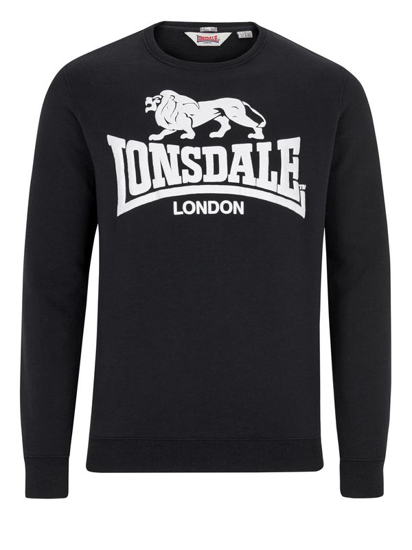 LONSDALE LONSDALE Sweater majica 'Go Sport'  crna / bijela