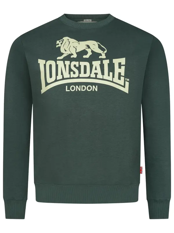 LONSDALE LONSDALE Sweater majica 'Go Sport'  ecru/prljavo bijela / plava / kraljevski zelena / crvena