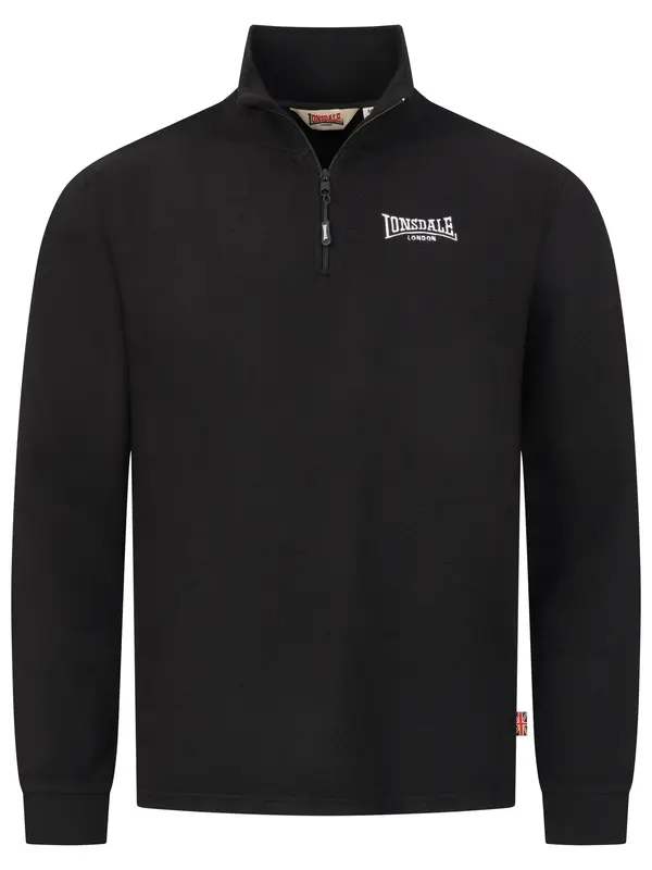 LONSDALE LONSDALE Sweater majica 'Lostock'  crna / bijela