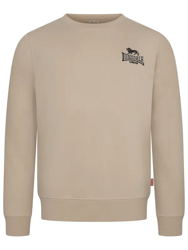 LONSDALE LONSDALE Sweater majica 'Lympstone'  pijesak / crna