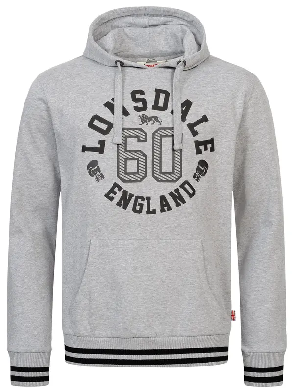 LONSDALE LONSDALE Sweater majica 'Mamhead'  siva melange / crna