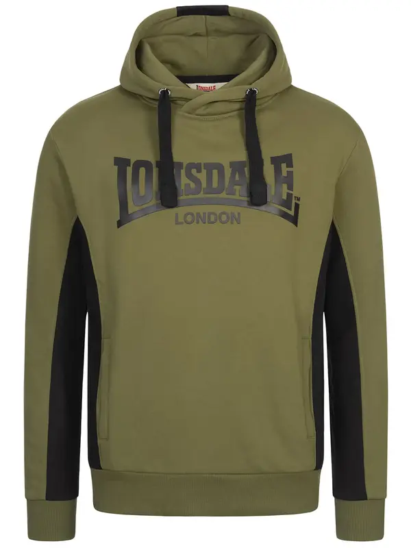 LONSDALE LONSDALE Sweater majica  maslinasta / crna