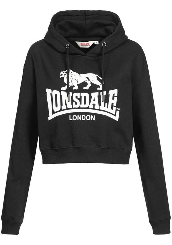 LONSDALE LONSDALE Sweater majica 'Roxeth'  crna / bijela