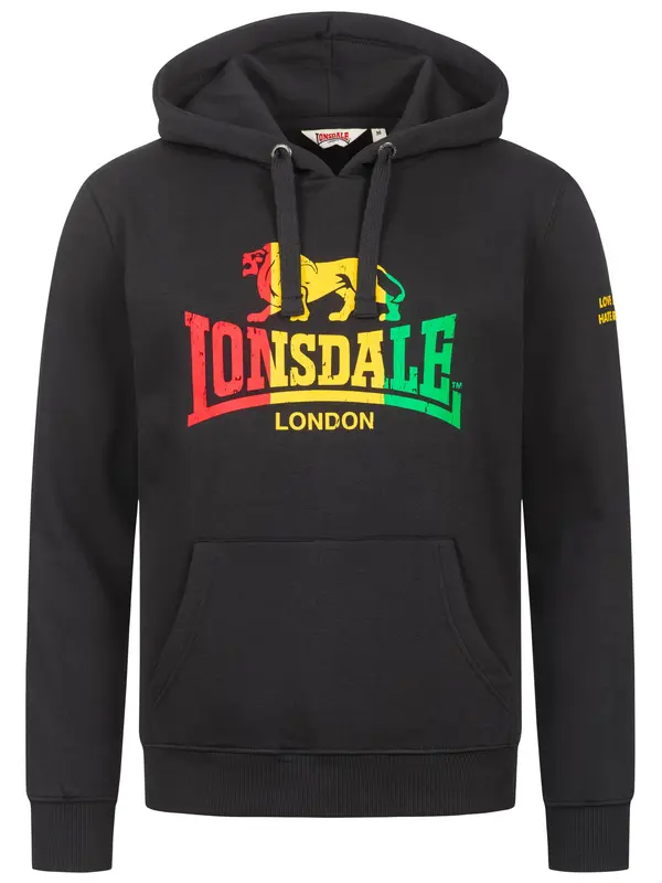 LONSDALE LONSDALE Sweater majica 'Sounds'  žuta / svijetlozelena / crvena / crna