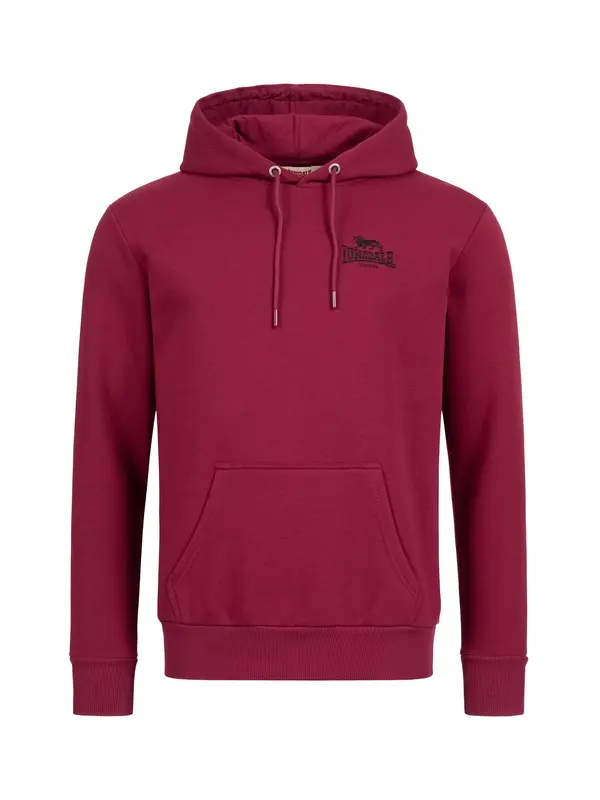 LONSDALE LONSDALE Sweater majica 'Talmine'  tamno crvena / crna