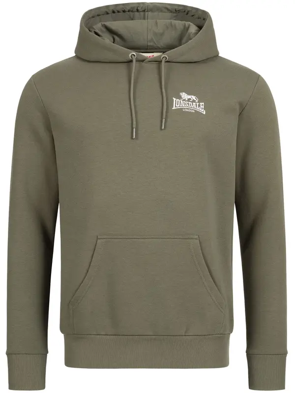 LONSDALE LONSDALE Sweater majica 'Talmine'  tamno zelena / bijela