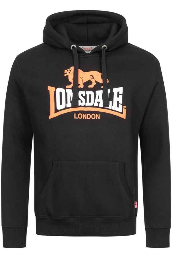 LONSDALE LONSDALE Sweater majica ' THURNING '  narančasta / crna / bijela
