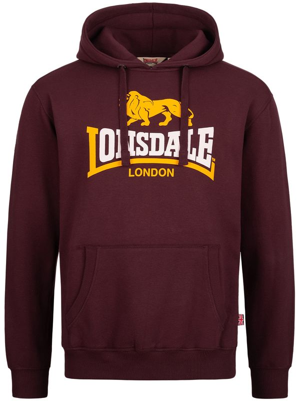 LONSDALE LONSDALE Sweater majica 'Thurning'  tamo žuta / boja vina / bijela