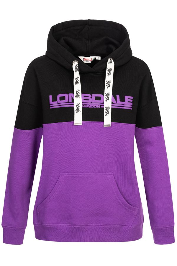 LONSDALE LONSDALE Sweater majica 'Wardie'  ljubičasta / crna / bijela
