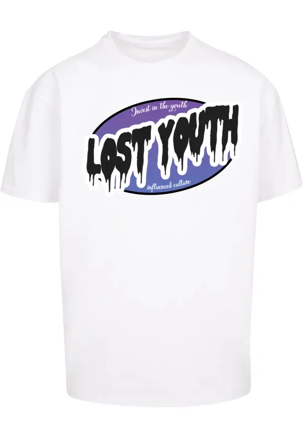 Lost Youth Lost Youth Majica  ljubičasta / crna / bijela