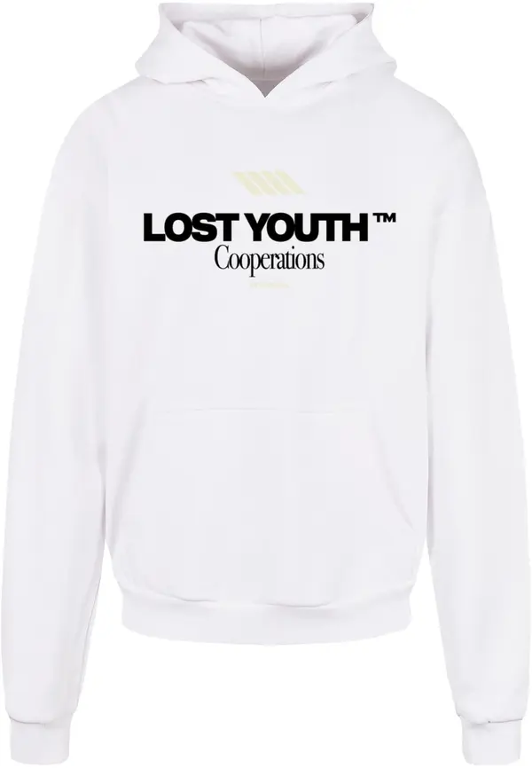 Lost Youth Lost Youth Sweater majica 'Cooperations'  crna / bijela