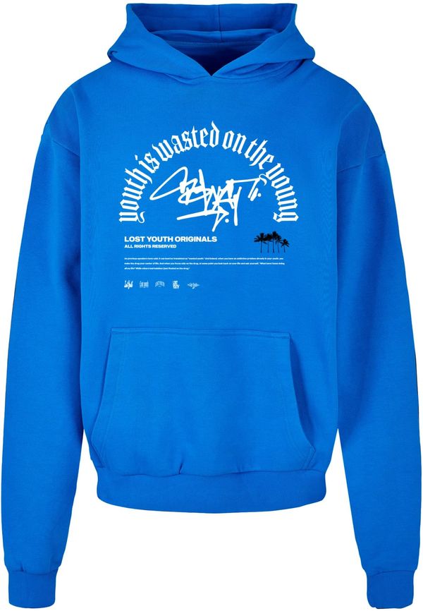 Lost Youth Lost Youth Sweater majica 'Graffiti'  kobalt plava / crna / bijela