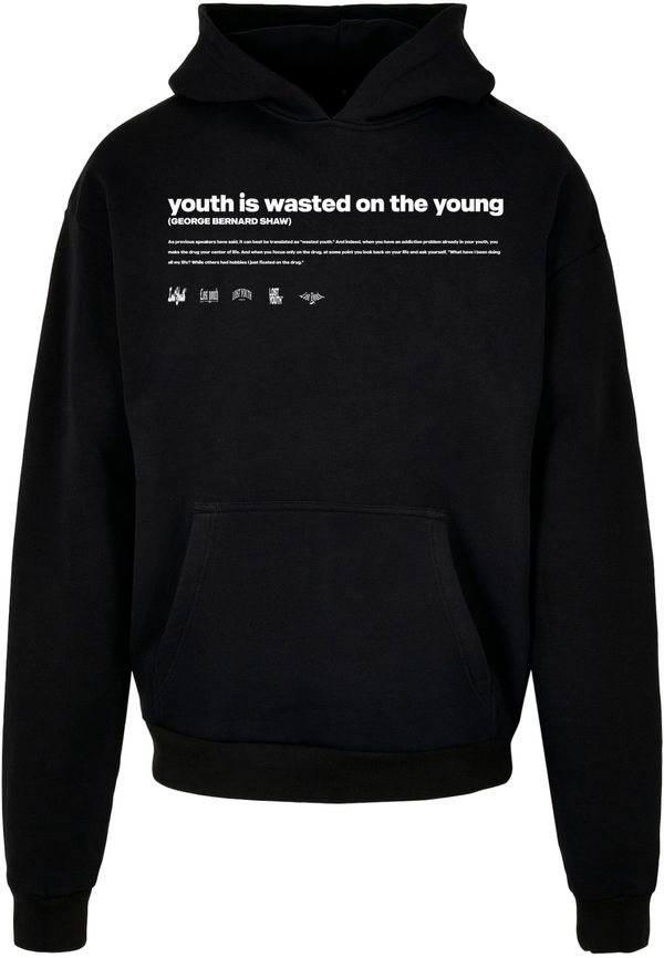 Lost Youth Lost Youth Sweater majica 'Influenced'  crna / bijela