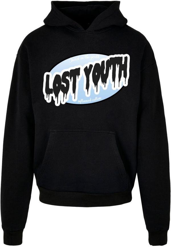 Lost Youth Lost Youth Sweater majica 'Invest'  svijetloplava / crna / bijela