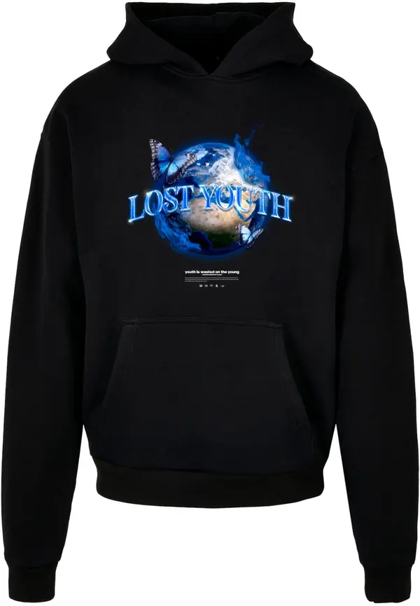 Lost Youth Lost Youth Sweater majica 'World'  plava / žuta / crna / bijela