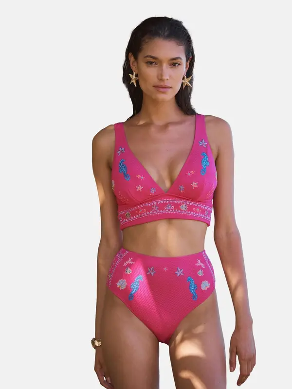 love & roses love & roses Bikini donji dio  plava / svijetloplava / breskva / magenta